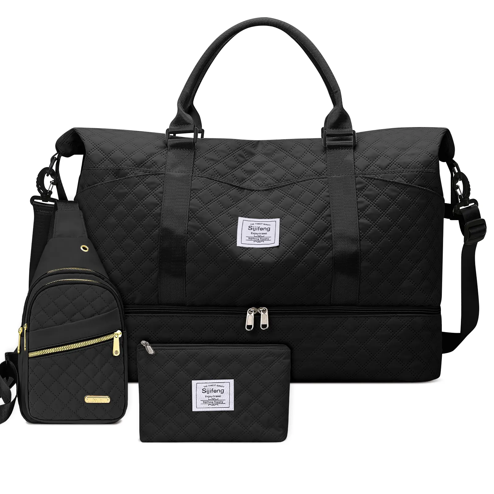 Gynky Travel Duffle Bag Set 3 Pack Weekender Bags for Women with Shoe ...