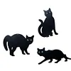 3Pcs Black Cat Garden Scarer Outdoor Cat Decorative Stakes for Home Garden Decor