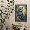 Diamond Painting-DIY Full Round Drill Black Wolf(40*60CM)