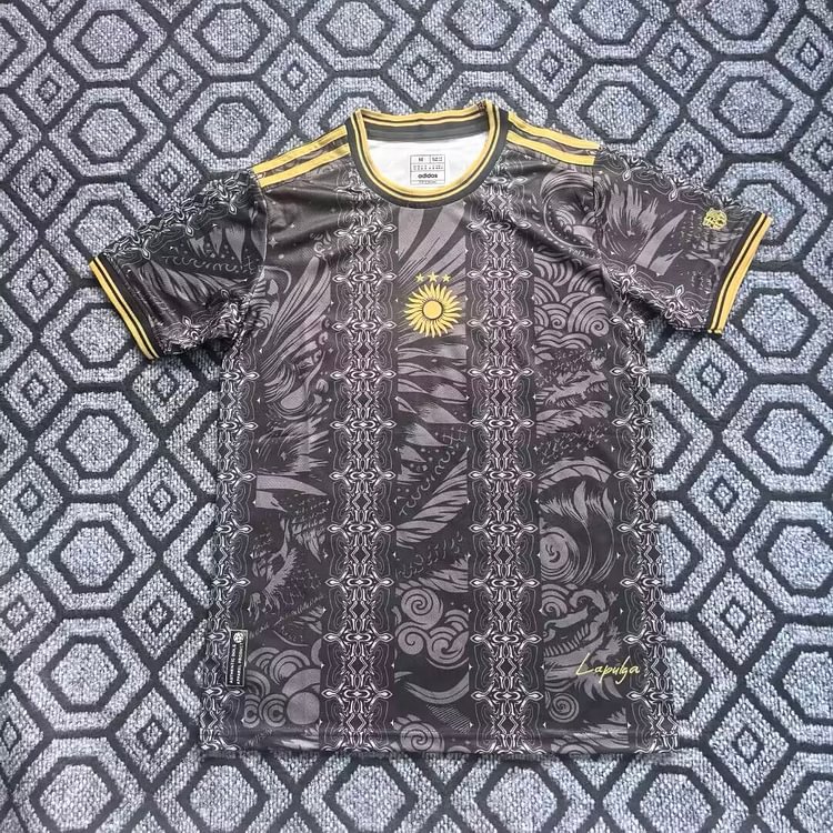 2025-26 Argentina Special Edition Black and Gold Jersey - Fan Edition