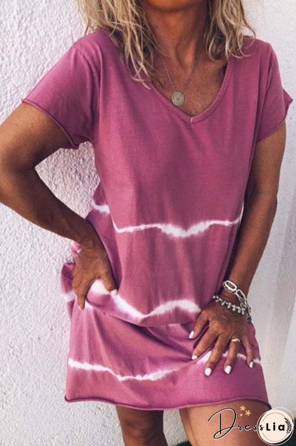 Beach Tie Dye Casual Mini Dress