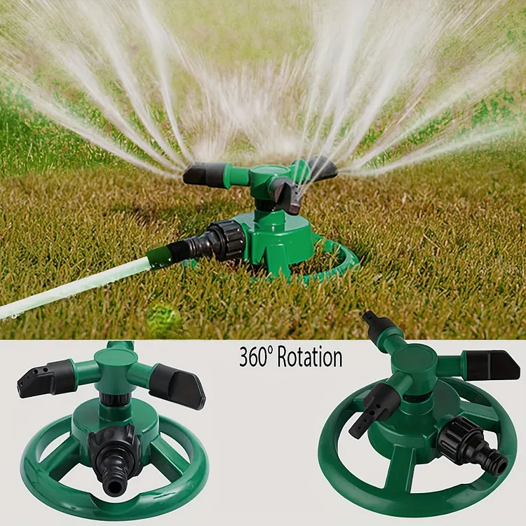 360 degree rotating lawn sprinkler for plant irrigation and outdoor watering