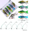 5Pcs Sinking Wobblers Fishing Lures Multi-Section Hard Bait for Pike Bass Trout