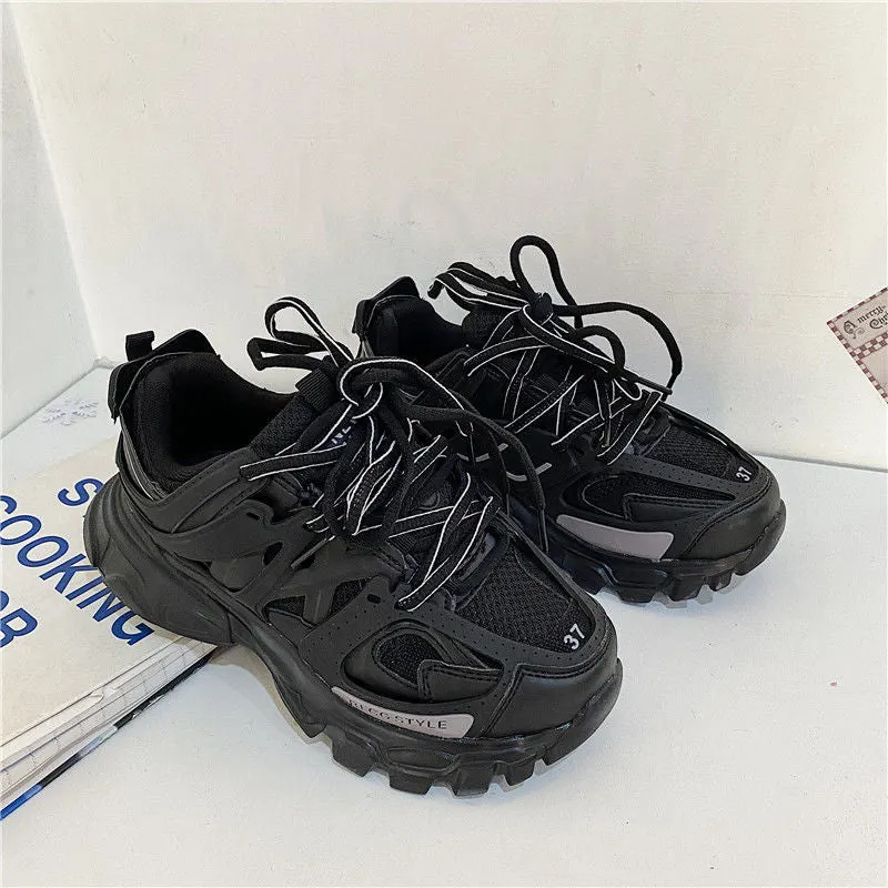 Brand Design Women Sneakers 2021 Fashion New Sky Blue Women's Chunky Sneakers Lovely Pink Dad Shoes Trendy Girls Casual Shoes