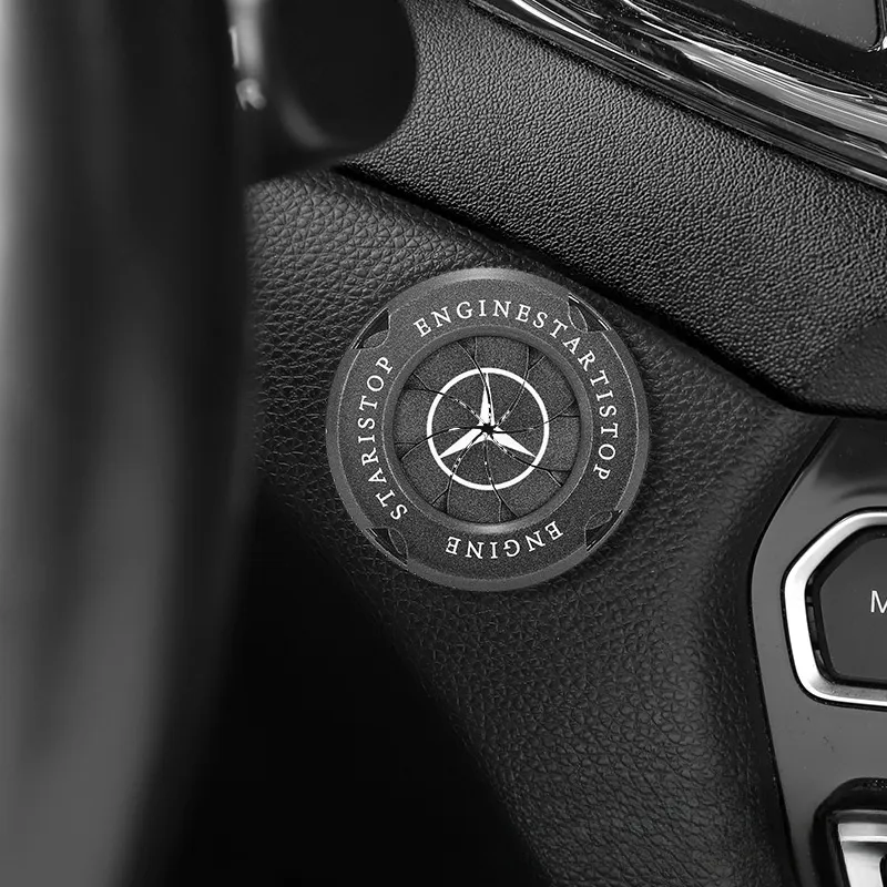 Car mechanical style one-click start car LOGO protective cover