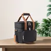 13L Dual Compartments Expandable Insulated Cooler Bag for Camping Picnic (Black)