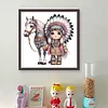 Indian Girl And Horse-11CT Stamped Cross Stitch 40*40cm/15.75*15.75in