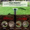 Solar Gopher Repellent Scarer Ultrasonic Vibration Repeller for Outdoor Garden