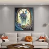(Big Size) Vase And Butterfly In Garden - 14CT Stamped Cross Stitch 50*60cm/19.69*23.62in