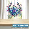 (US Local)Acrylic Special Shape Flowers Horseshoe 5D DIY Diamond Painting Dots Pendant