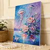 DIY Pearl Painting Flower Jellyfish for Home Wall Decor with Frame(30x40cm)