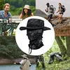Men Camo Fishing Hat Foldable Casual Balaclava Sun Hat Breathable Bucket Hat