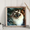 Christmas Cat - 11CT Stamped Cross Stitch 45*45cm/17.72*17.72in