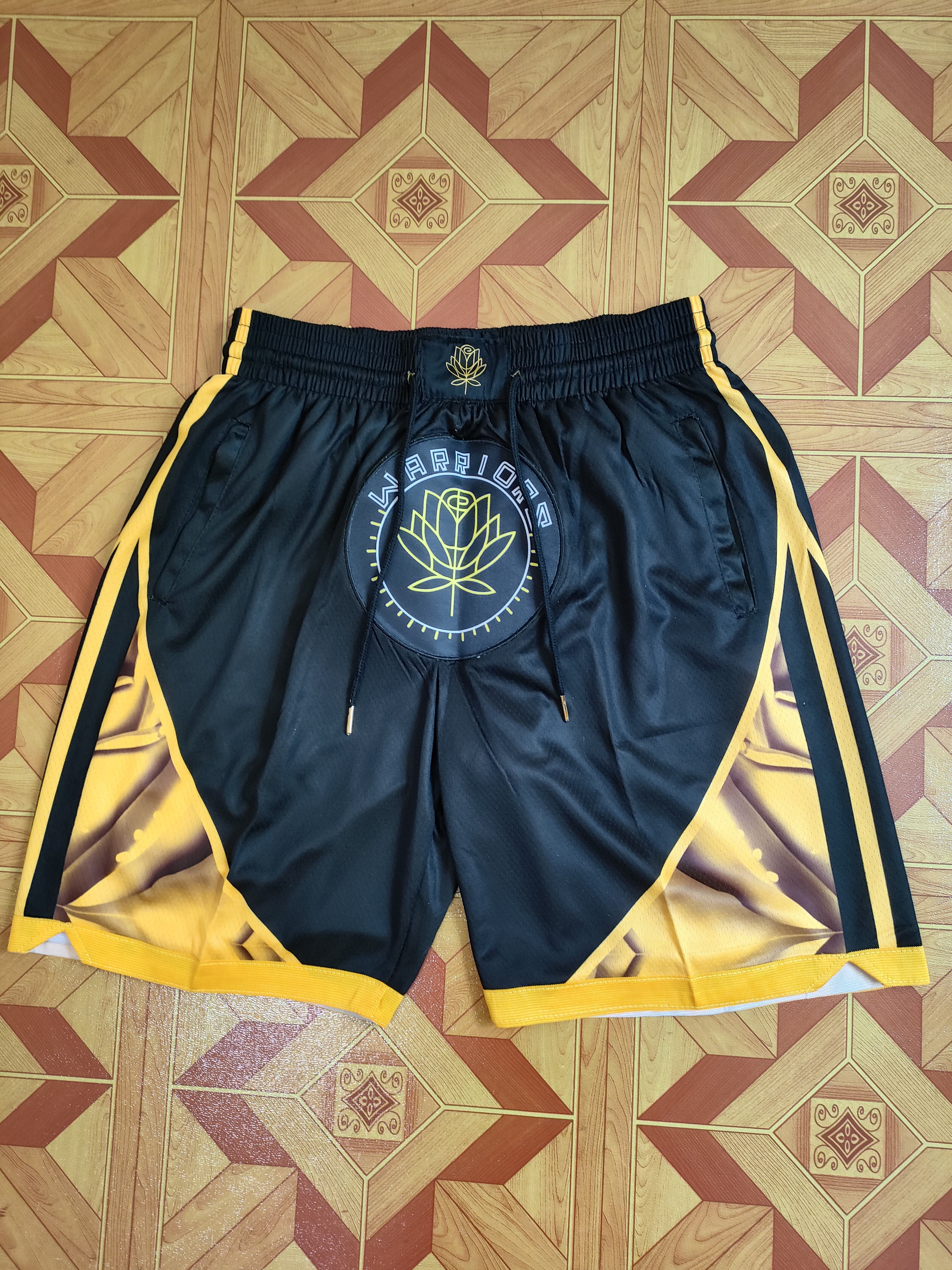 Golden State Warriors Black City Edition Pocket Pants Shorts
