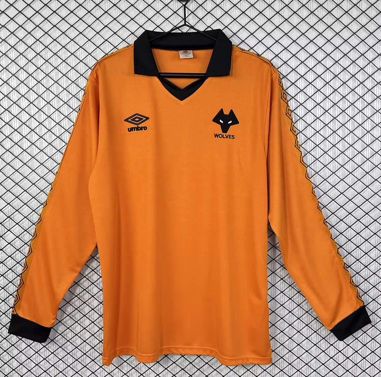 Wolves 1980/81 Retro Home Long-Sleeves Football Jersey