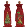 2pcs Christmas Diamond Art Linen Wine Gift Bag Diamond Painting Red Wine Bag Kit
