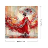 (US Local)Paint By Numbers Kit On Canvas DIY Oil Art Girl Picture Home Wall Decor40x40cm