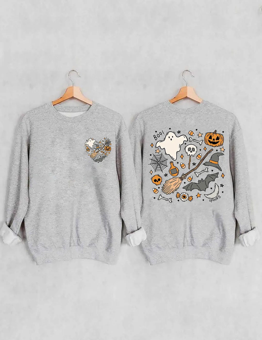 Ghost Outline Spooky Season Sweatshirt