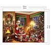 (Big Size)Santa Claus Counting Gifts - 11CT Stamped Cross Stitch - 60*45cm - Xmas