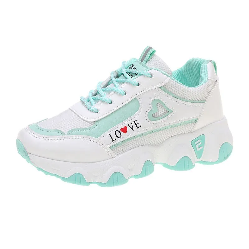 Daddy Women's 2020 Autumn and Winter New Students Korean Version of All-match Sports Casual Travel White Running Shoes Trend