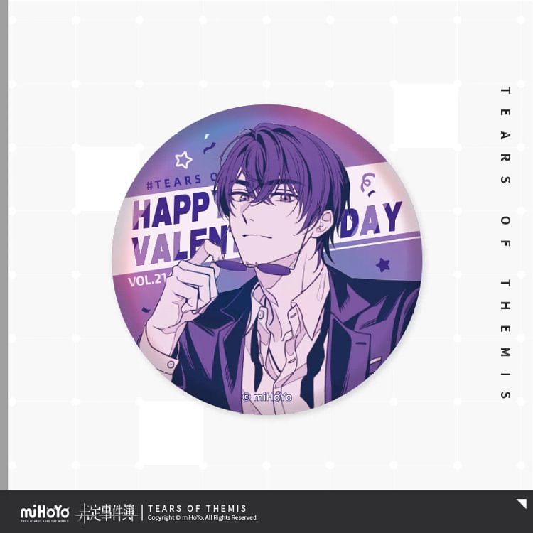 Burning Throbbing Series Tinplate Badge [Original Tears of Themis Official Merchandise]