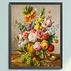 Peony Flower Vase - 11CT Stamped Cross Stitch - 40*50cm - Flower