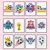 12pcs Football 5D DIY Square Drill Diamond Painting Kits for Adults Beginners Home Decor Diamonds Paintings Gem Art 5.91x7.09in