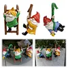 3 Pcs Climbing Funny Gnome Garden Statue Art Resin Dwarf Sculpture Home Decor