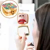 (US Local)Small Grid Diamond Painting Mirror Bag Rhinestone Jewelry Box for Women (Gold)