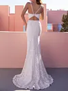 Deep V-Neck Mermaid Wedding Maxi Dress
