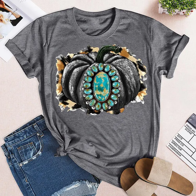 ANB - Turquoise Pumpkin Retro Tee-05669