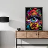 >SALE<5D DIY Full Square Drill Partial AB Drill Diamond Painting Eye Kit 45x60cm