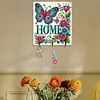 (US Local)Butterfly DIY Diamond Painting Art Hooks No Hole Punching Wall Decor Kit