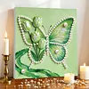 Tulip Butterfly DIY Pearl Painting Kit with Frame 30x30cm Pearl Gem Paintings Picture Arts Craft for Adults/Beginners Gift Home Wall Decor