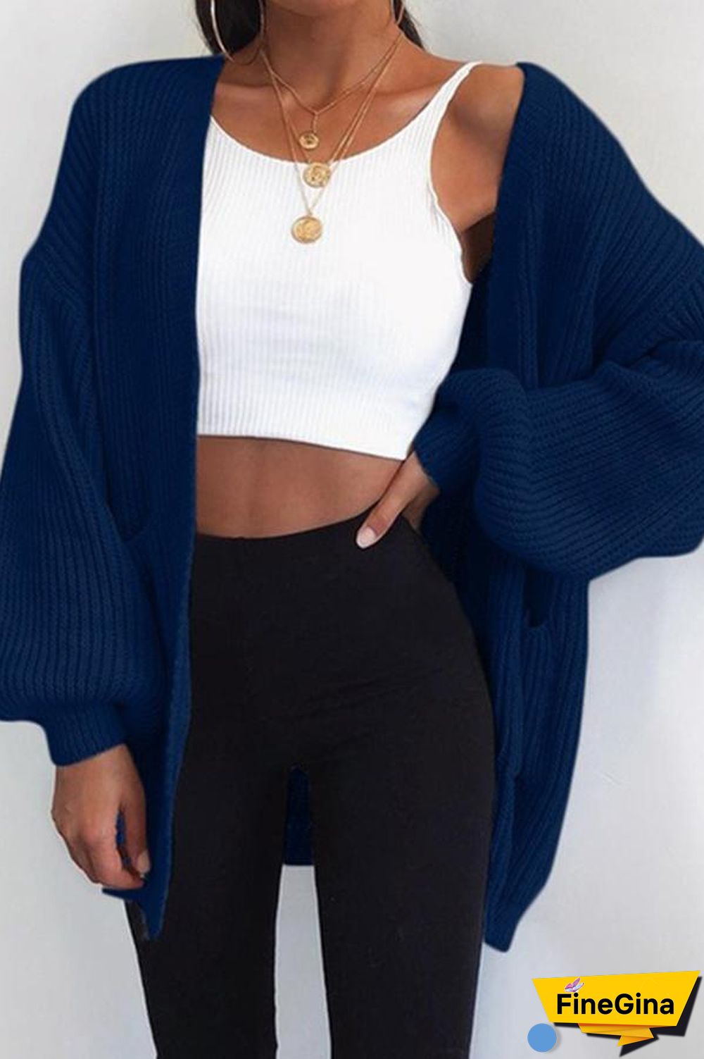 Long Sleeve Solid Color Cardigan (5 Colors) P13333