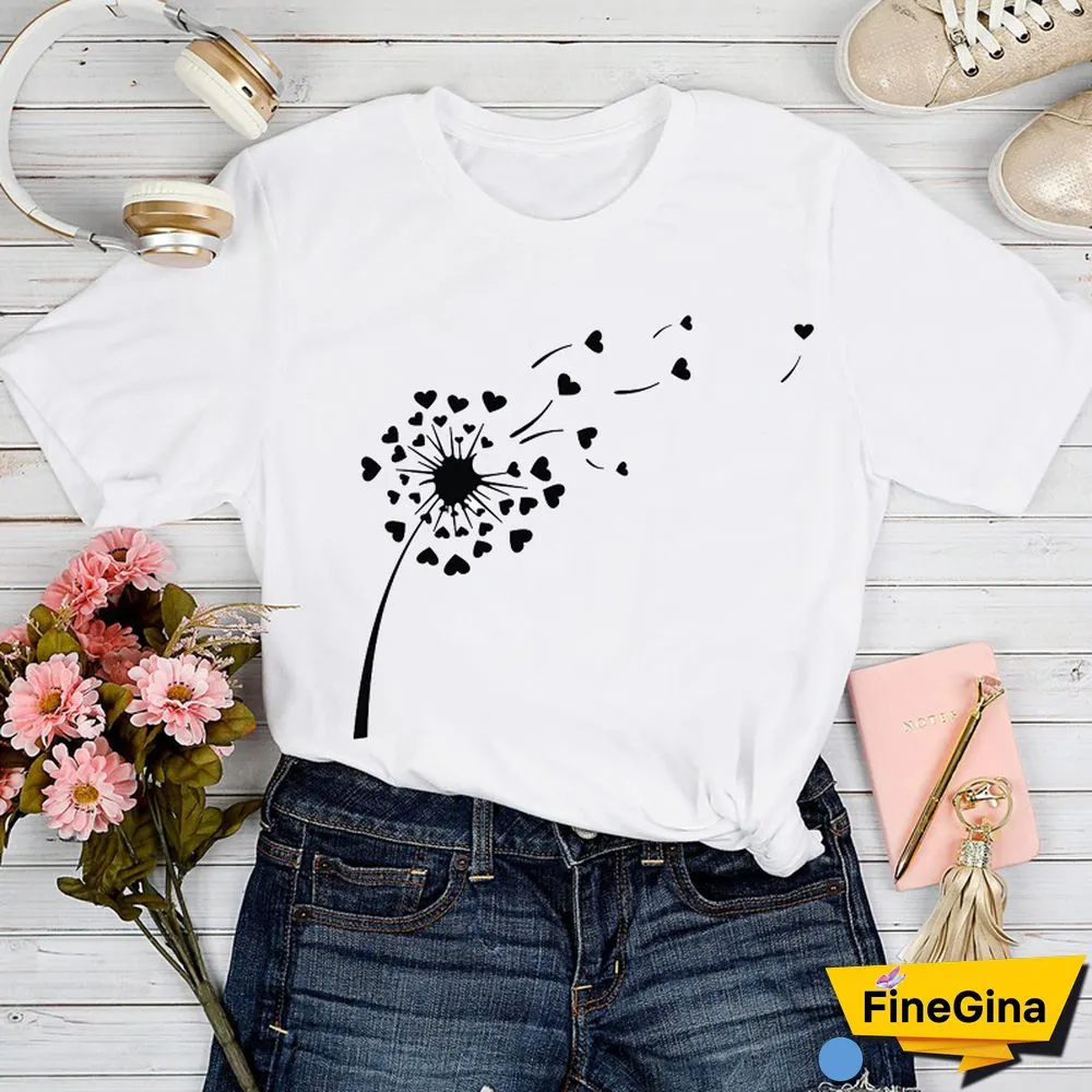 T-shirts Women Love Geometric Trend Style 90s Spring Summer Tshirt Top Lady Print Clothes Graphic Female Tee T-Shirt