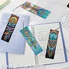 (US Local)8Pcs DIY Dragonfly Diamond Painting Art Bookmarks with Crystal Pendants for Gift
