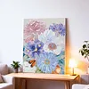 (40x50cm)Gold Foil Canvas Hot-stamped Floral Designs 5D DIY Diamond Painting Kit with Inner Frame
