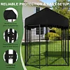 [US Local Warehouse] Outdoor Secure Wire Crate Kennel Anti-Rust Metal Dog Cage for Medium Small Dogs