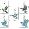 5pcs Diamond Painting Keyring Kits DIY Keychain Bag Pendant Kits