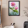 >SALE<Rhinestone DIY Art Diamond Painting Full Round Drill 5D Dragonfly Lotus Kit