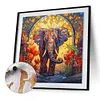 Elephant Glass Painting-Paint by Numbers Acrylic Painting 40*40CM