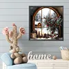(US Local)Paint By Numbers Kit On Canvas DIY Oil Art Windowsill Picture Home Decor40x40cm