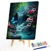 Butterfly Flower Waterfall-Paint by Numbers Acrylic Painting 30*40CM(HOT)
