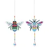 2pcs/set Crystal Sun Catcher Double-sided Diamond Painting Pendant Rainbow Chaser Hanging Kits