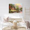 (Big Size)Riverside Cottage-Stamped Cross Stitch 11CT 43*60cm/16.93*23.62in