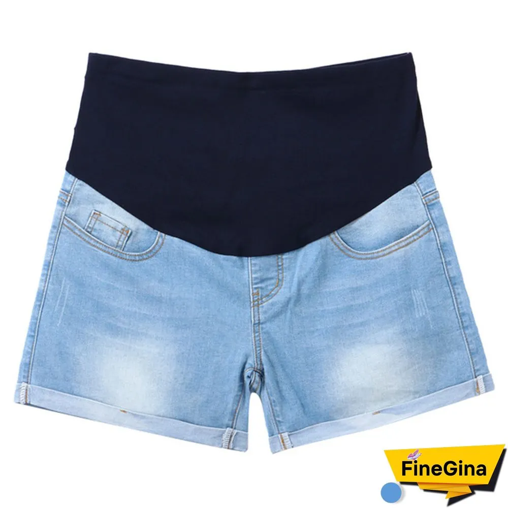 Pregnant Women Casual Shorts Summer Pregnancy Low Waist Denim Shorts