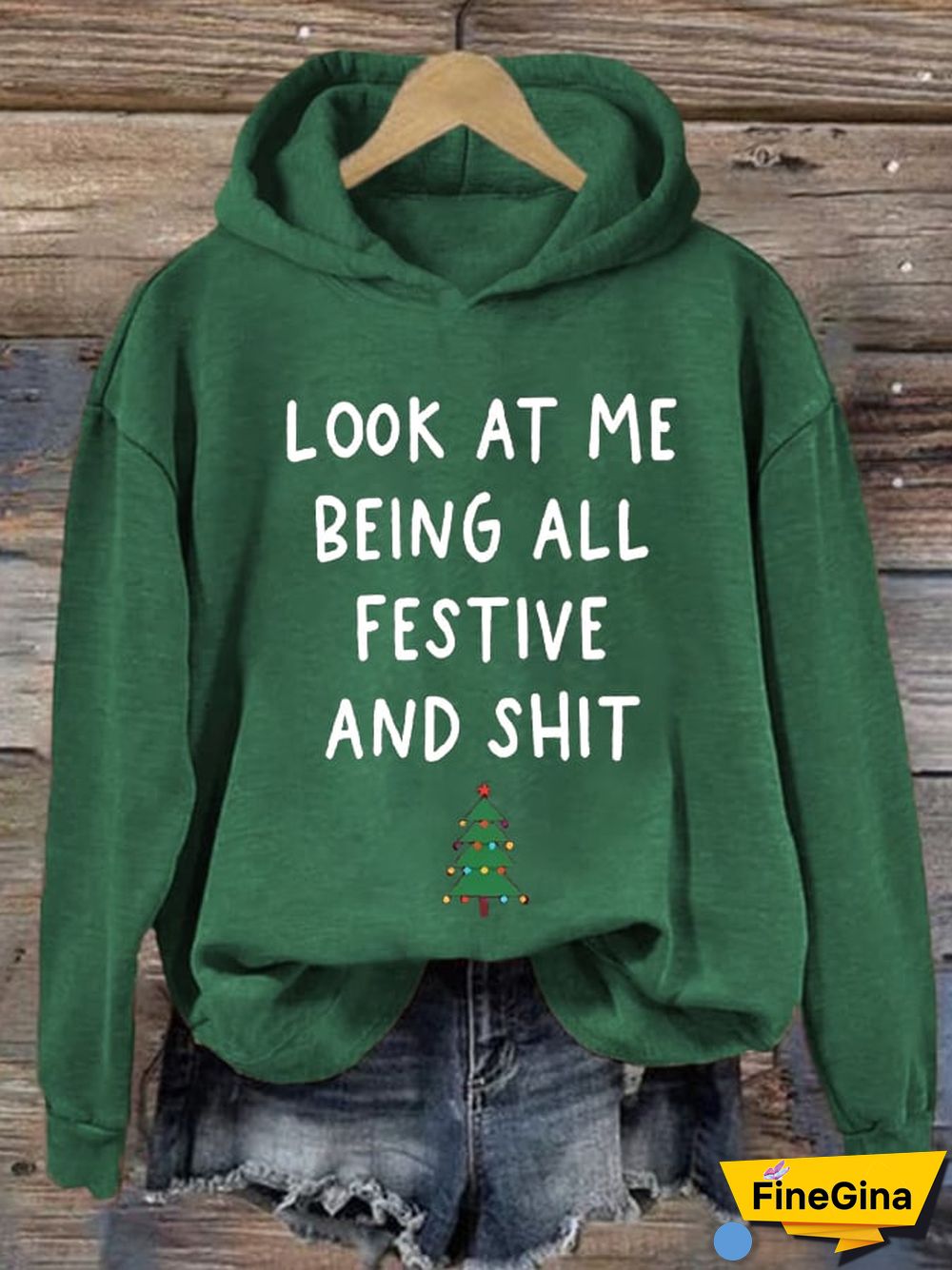 Women's Christmas Red Casual Print Sweatshirt