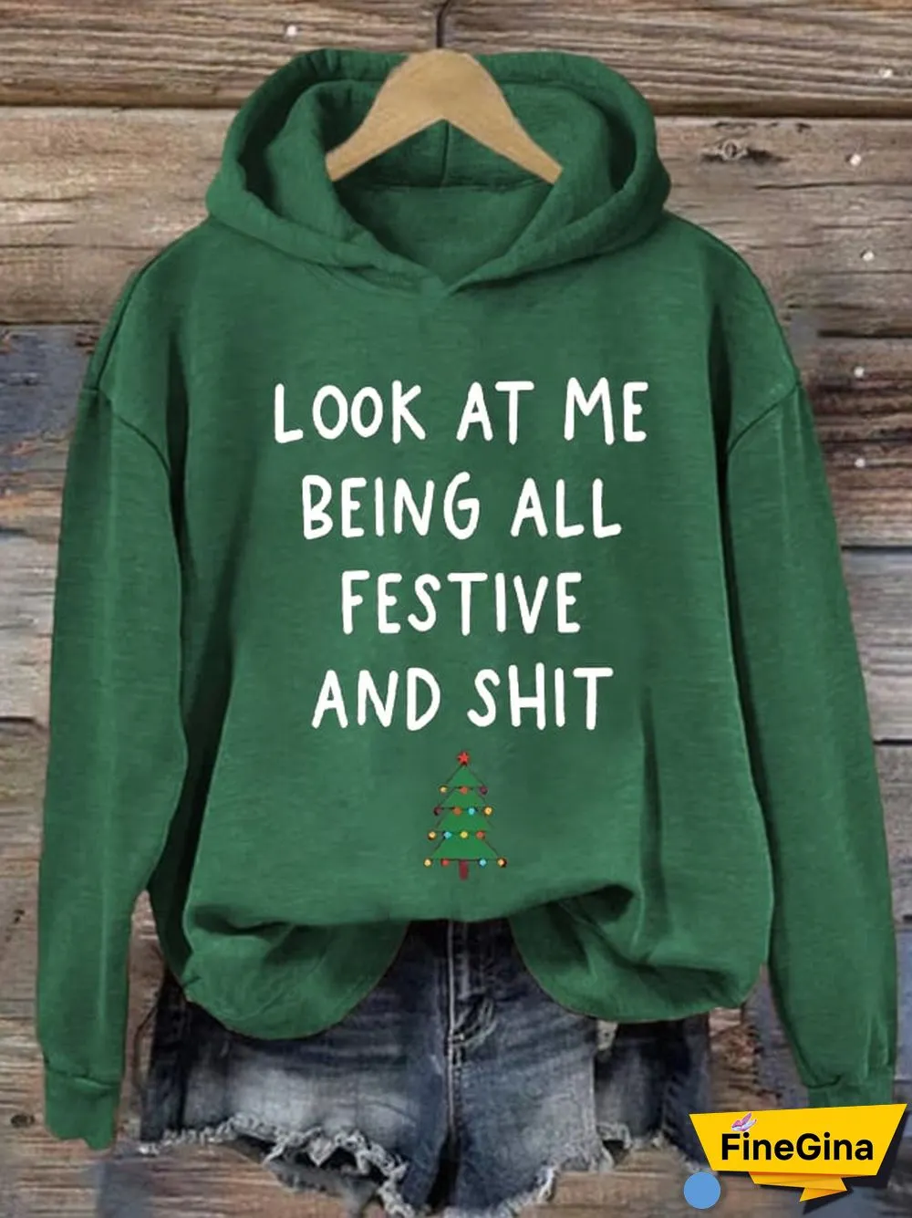 Women's Christmas Red Casual Print Sweatshirt