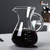 Glass Pot with Filter, High Temperature Resistant Espresso Pots, Graduated Scale, Coffee Server for Home Barista Coffee Maker